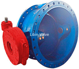 DN1000 Metal Double Eccentric Butterfly Valve / Cast Iron Butterfly Valve Kekuatan Elektromotion