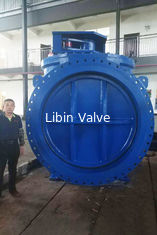 AWWA DN2000 SS304 Blue Pneumatic Plug Valve, Worm Gear Electric Plug Valve Sambungan gabungan mekanik