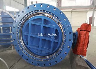 AWWA DN1000 Flanged Ball Eksentrik Klep Kupu-kupu / Klep Kupu-kupu Tekanan Tinggi Dua Cara Zero Kebocoran