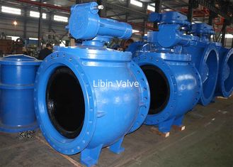 AWWA DN1000 Customized Warna eksentrik bola katup, Anti Polusi Ductile Besi bola katup