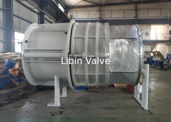 DN1600 Anti-kavitasi Ventil Konus Tetap / Ventil Penegakan Tekanan Sendiri Dengan Hood Diversion