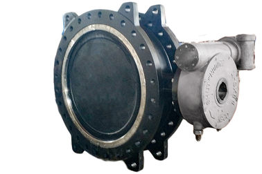 Low Torque Double Flanged Butterfly Valve, High Temperature Butterfly Valve Field Seat yang bisa diganti