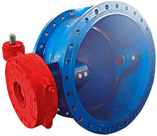 DN1000 Metal Double Eccentric Butterfly Valve / Cast Iron Butterfly Valve Kekuatan Elektromotion