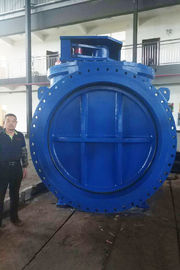 AWWA DN2000 SS304 Blue Pneumatic Plug Valve, Worm Gear Electric Plug Valve Sambungan gabungan mekanik