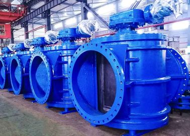 AWWA DN1400 Zero Leakage Water Plug Valve / Full Port Plug Valve Tidak ada port menyusut Kerugian kepala rendah