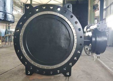 DN1000 Flange Connection Double Offset Butterfly Valve, Cast Iron Metal Seated Butterfly Valves